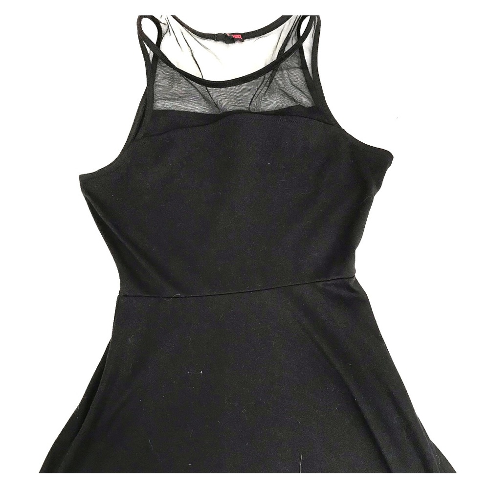 Black Dress (Medium) Sheer Shoulder Cutouts